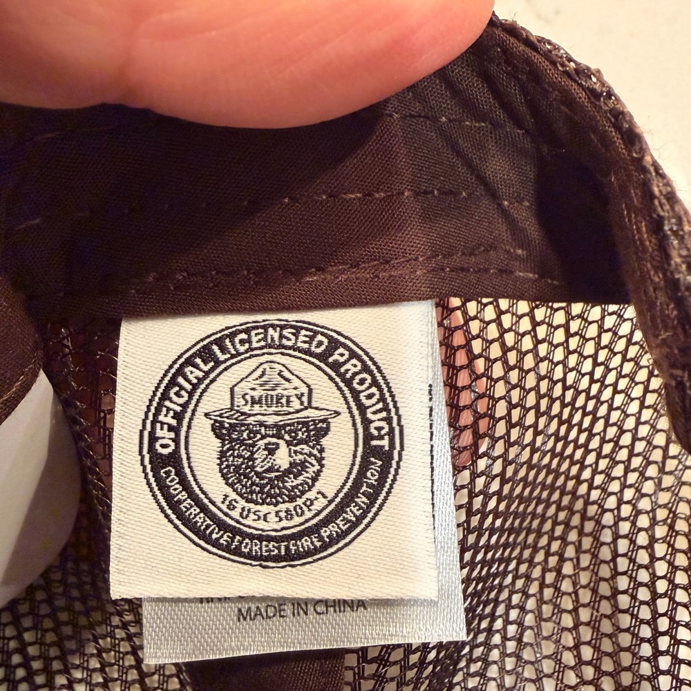 Smokey Bear NEW Trucker Hat Mesh Rope Snapback "Only You Can Prevent‎ Wildfires" - Picture 10 of 12